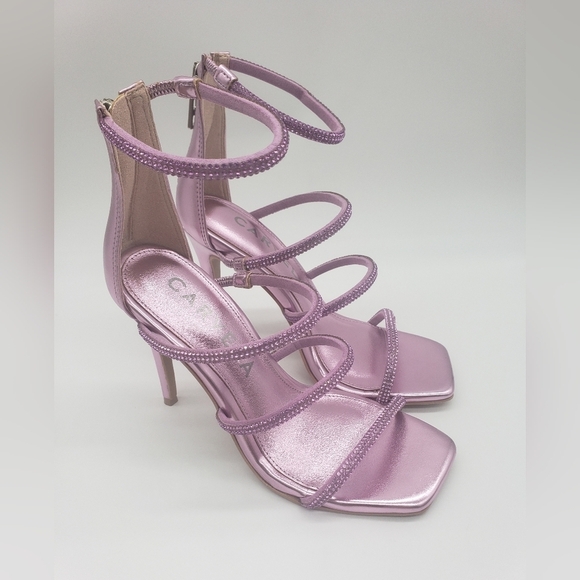 1869- Carvela Caged Ankle Heels Sandals Made In Brazil Size 7 NWT - Picture 2 of 8